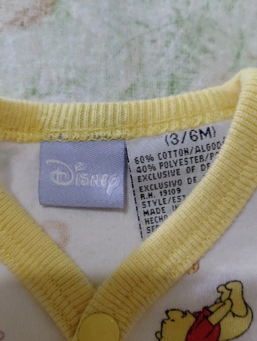 Disney Winnie the Pooh White and Yellow Snap-Front One-Piece